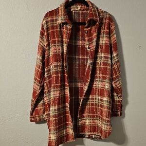 ADORA Red Plaid Women's Sweater